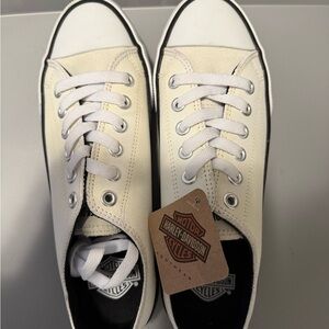 Harley-Davidson Cream and White Sneakers
